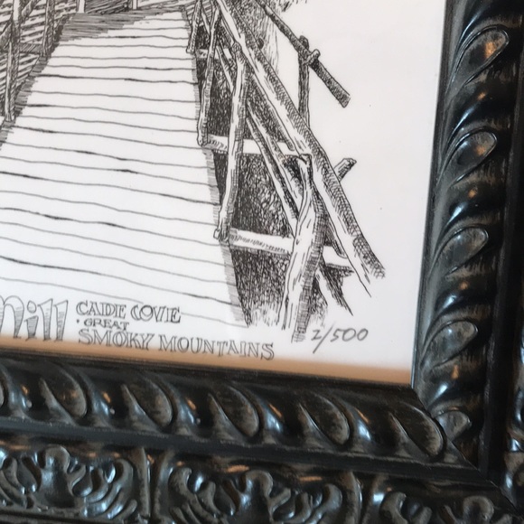 Beautiful Custom Framed limited print at Cades Cove. John Gable Mill - Picture 3 of 3